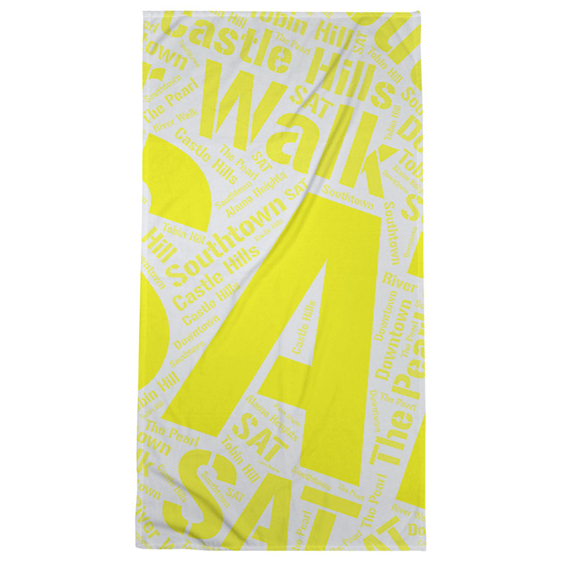 Bath Towel, San Antonio, Yellow, Microfiber