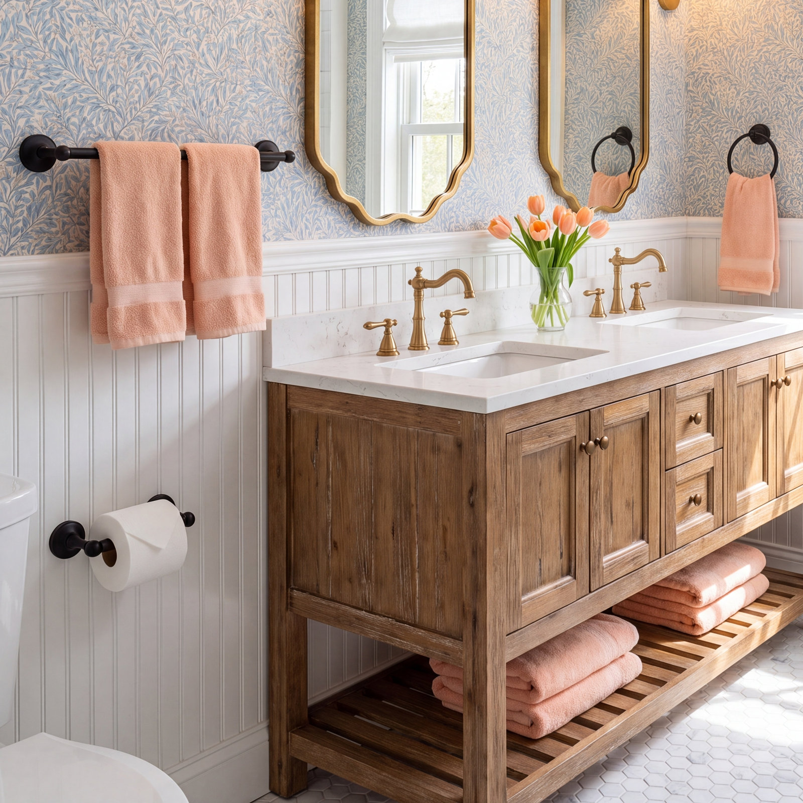 Victorian 3-Piece Bathroom Hardware Set, Matte Black