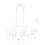 Lustre rectangulaire à 6 lumières Messer-794690425