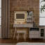 Bureau de coiffeuse moderne avec miroir et lumières-1687103953