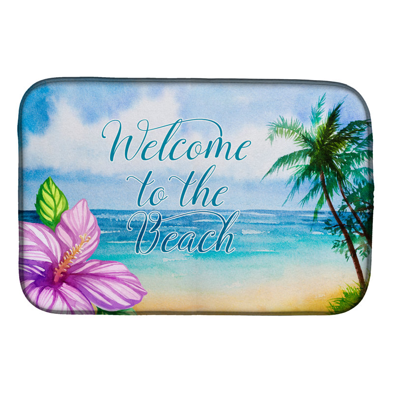 Tapis de séchage de beach scene welcome