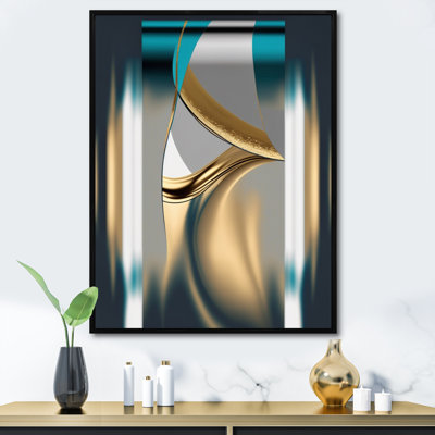 Pirouette en turquoise rétro, minimalisme sur toile