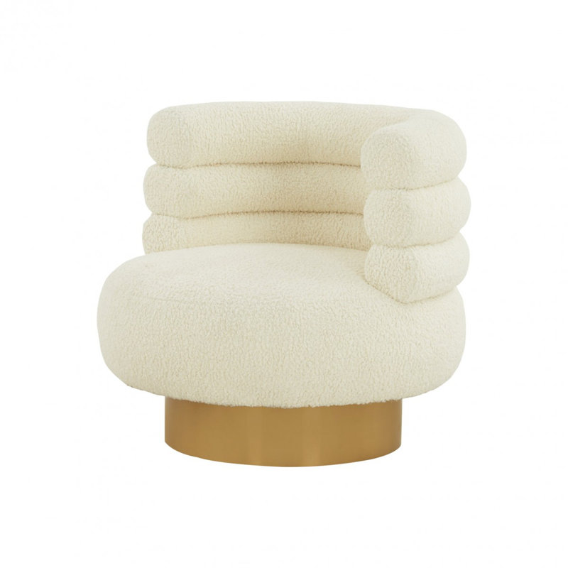 Fauteuil d'appoint moderne en sherpa Modrest Gerry