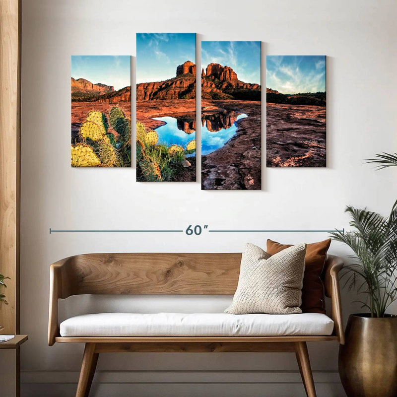 Cathédrale d'Alvord, rocher et réflexion Sedona AZ II, H 32 po x l 52 po