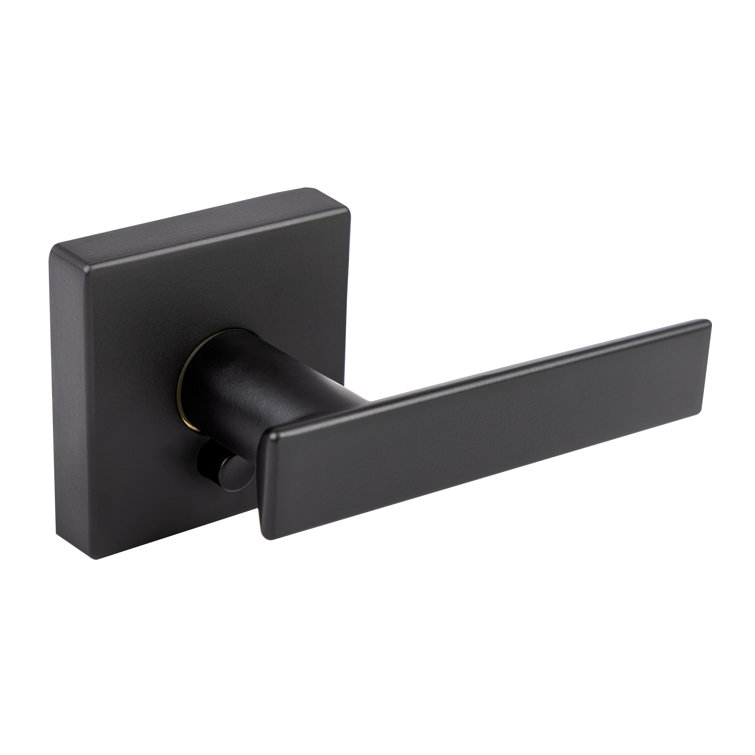 Flat Privacy Door Lever with Square Rosette