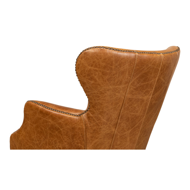 McKellen Leather Swivel Executive Chair, Cuba Brown