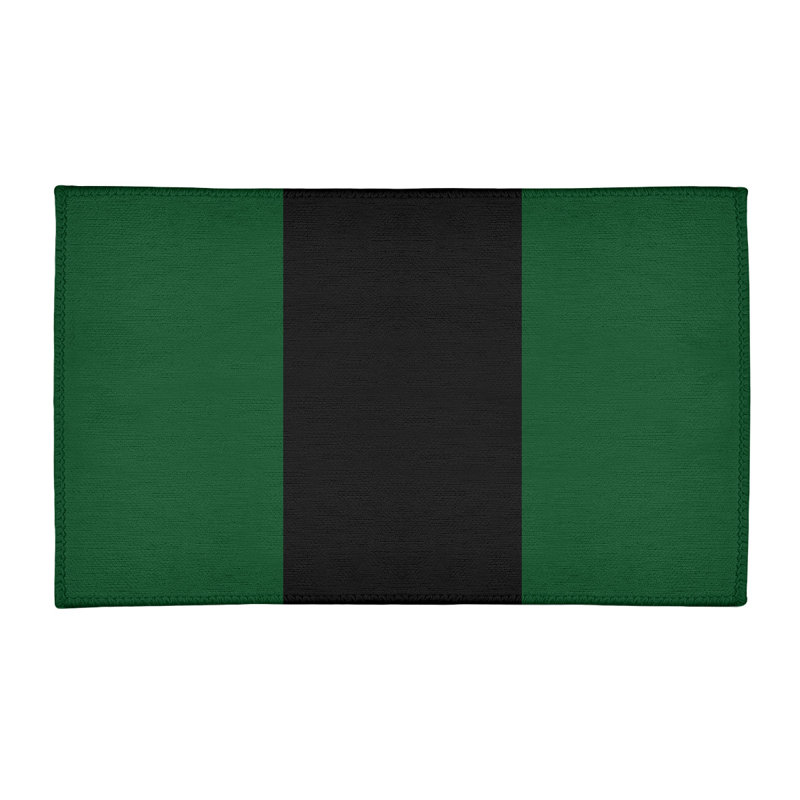 Tapis à rayures vert/noir, Rectangle 3 pi x 5 pi