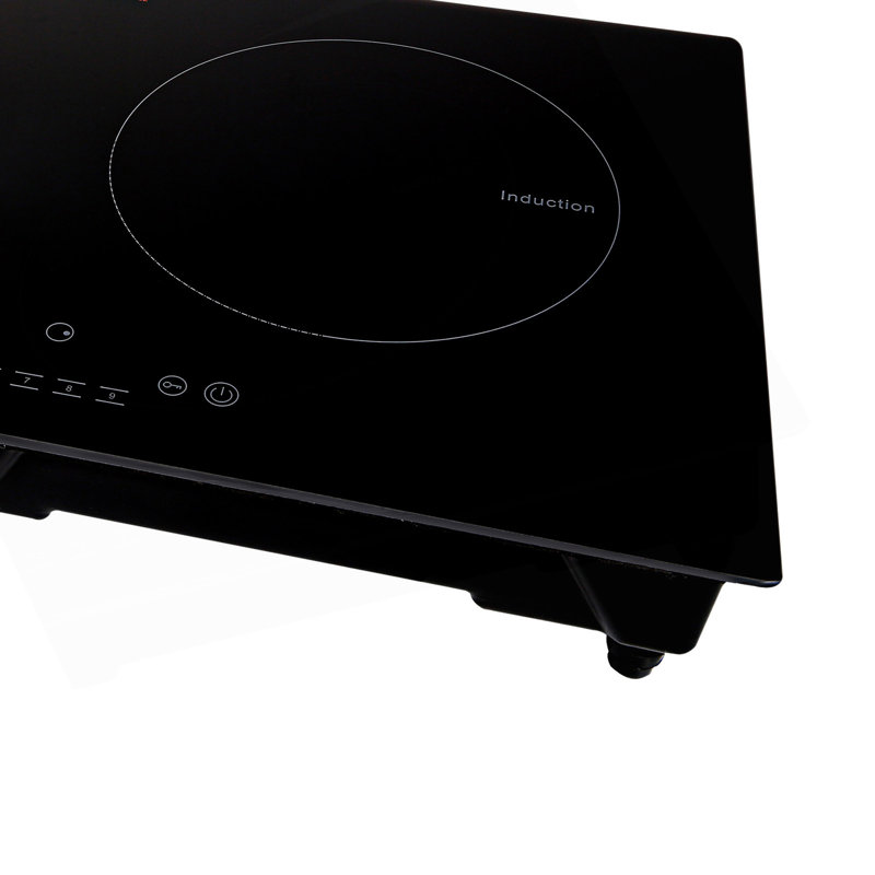 Electric Cooktop, 2 Burners, 24'' Induction Stove Top, Built-In Magnetic Cooktop 1800W, 9 Heating Level Multifunctional Burner, LED Touch Screen W/ Child Lock & Over-Temperature Protection