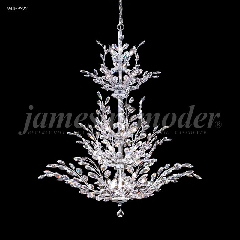 Florale 26 - Light Chandelier, Gold, Swarovski Spectra, Clear