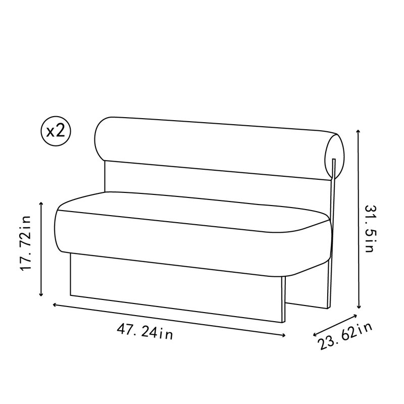 Larrinaga Cotton Blend Upholstered Bench, White