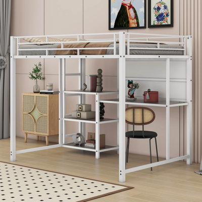 Femke Loft Bed with Desk, Bookcase and Whiteboard  by Isabelle & Max
