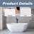 63'' Solid Surface Freestanding Soaking Bathtub In Gloss White-116488494
