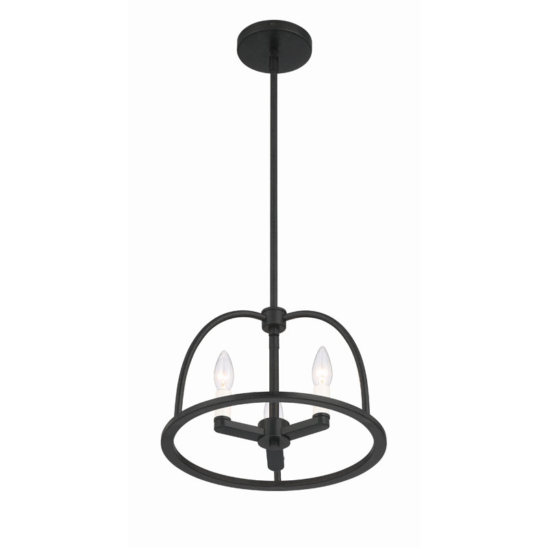 Addis 3-Light Chandelier, Noir