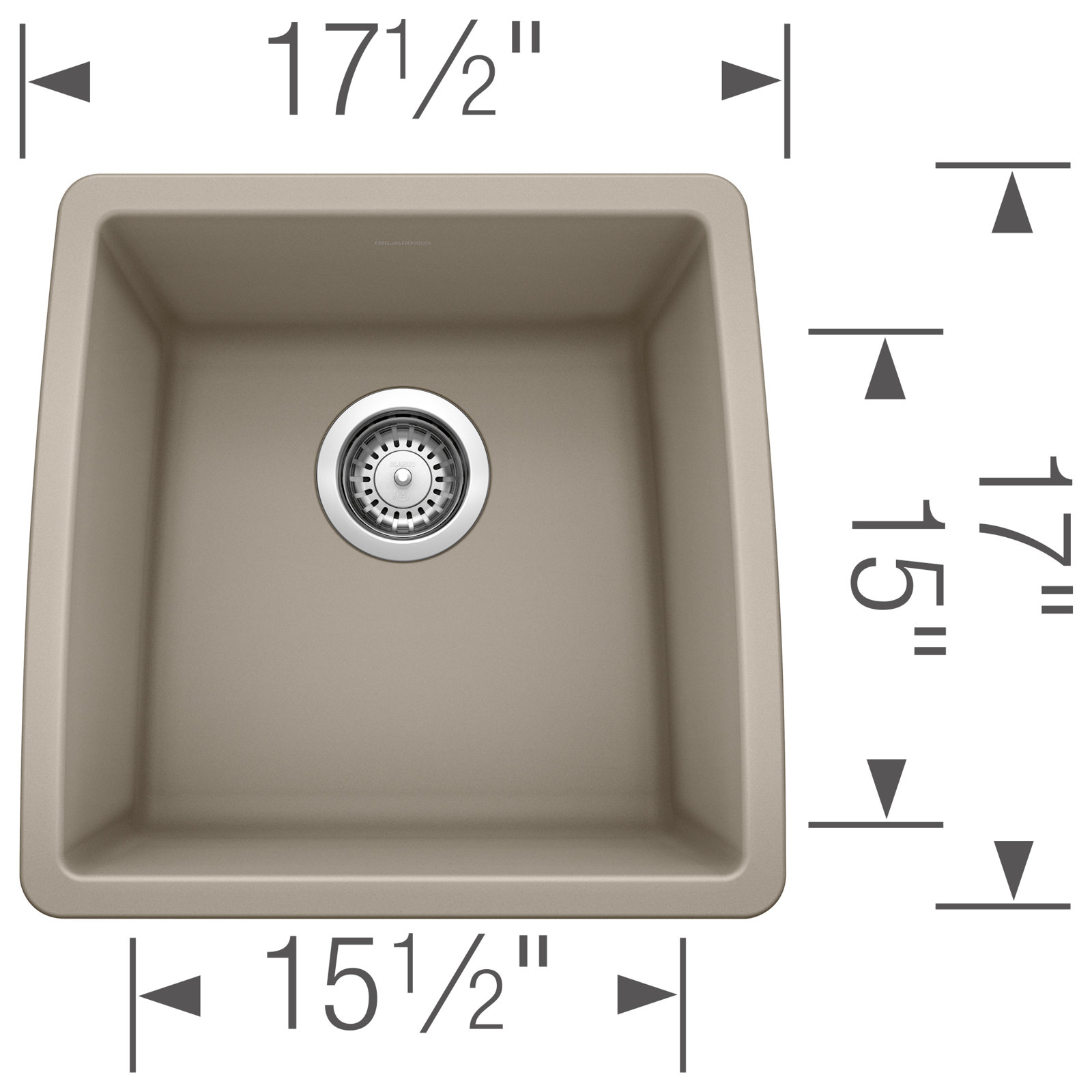 Performa SILGRANIT 17" Undermount Bar Sink, Truffle