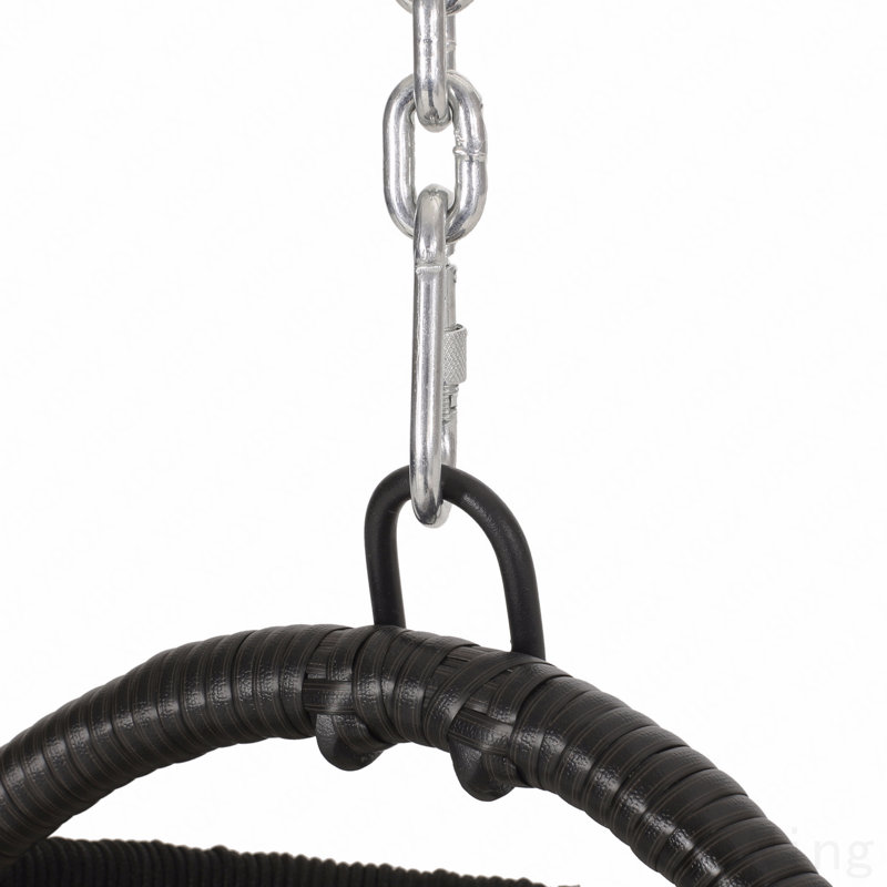 Chaise suspendue pliable, Noir
