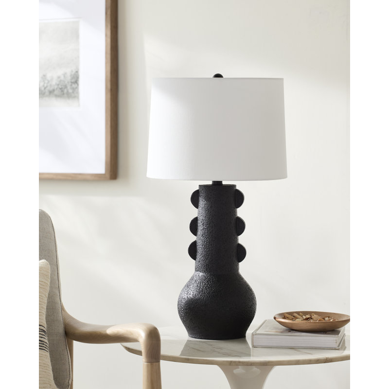 Lampe de table Hildia, Noir, noir, noir, noir