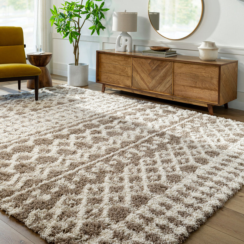 Periheli Geometric Shag Area Rug, Rectangle 160 x 220cm