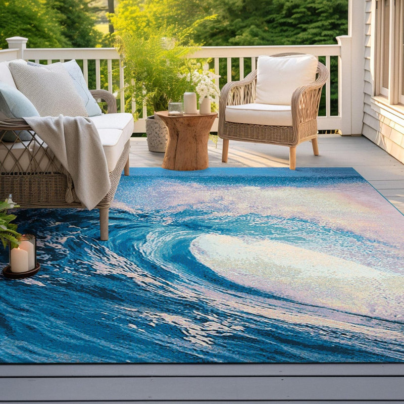 Keazia Indoor/Outdoor Area Rug, Square 10'