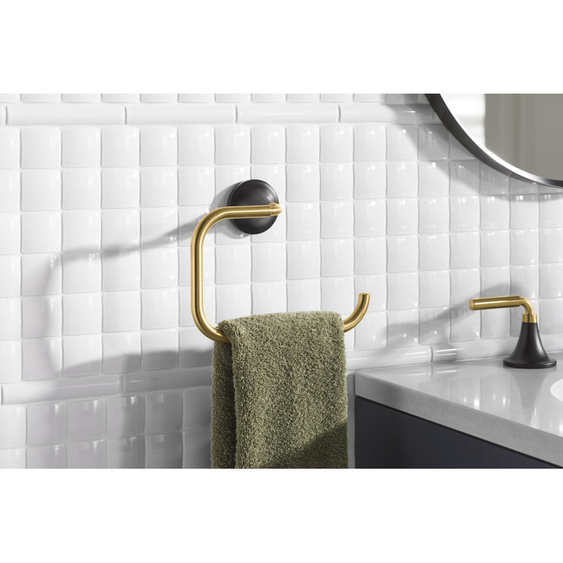 Tone Towel Ring, Matte Black