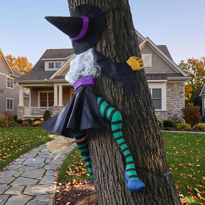 Décoration d'arbre d'Halloween 63 "Crashing Witch - Sorcière volante