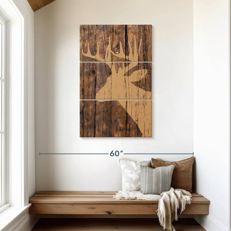 Brampt Wooden Deer, 45'' H x 28'' W