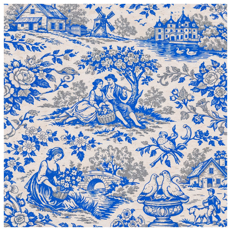 Housses de couette Blue Toile, Twin
