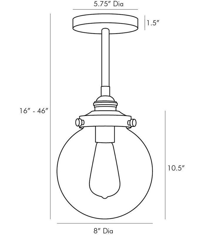 Reeves Outdoor Pendant, Aged Brass