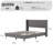 Queen Bed Frame with Wingback Headboard, Velvet Upholstered Platform Bed Frame with Sturdy Wooden Slats Support, No Box Spring Needed, Easy Assembly, Grey-123660478-123660483