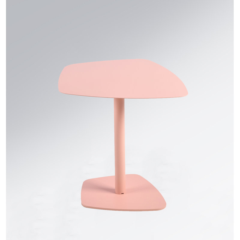 Glenis Iron Top End Table, Pink