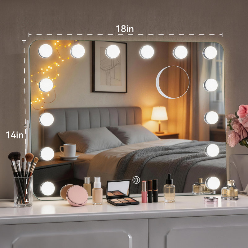 Miroir de maquillage lumineux