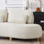 Canapé semi-circulaire surdimensionné en forme de lune avec 2 repose-pieds et 4 coussins-1121434334