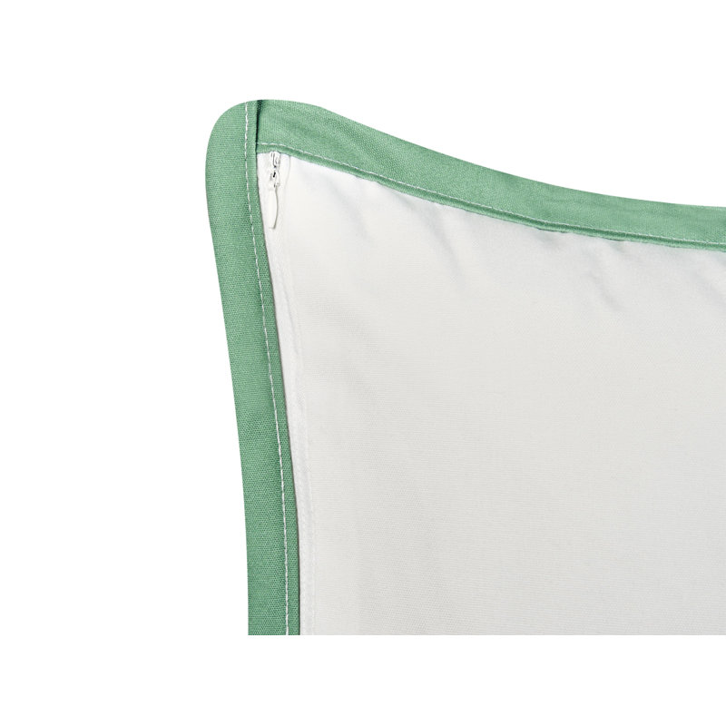 Set of 2 Outdoor Cushions MEADOW Plant Pattern Green, Rectangle 30cmH x 50cmW