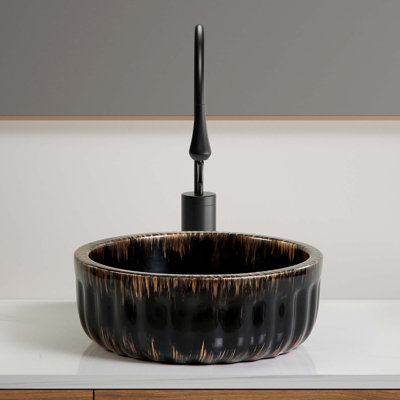 Modern Ceramic Vessel Sink with Easy Top-Mount Installation