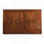 Table basse 4 tiroirs en noyer avec 1 tablette.