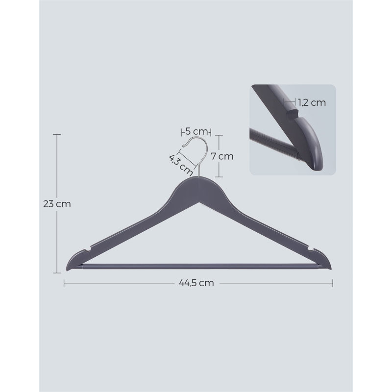 Beanland Manufactured Wood Standard Hanger, Grey