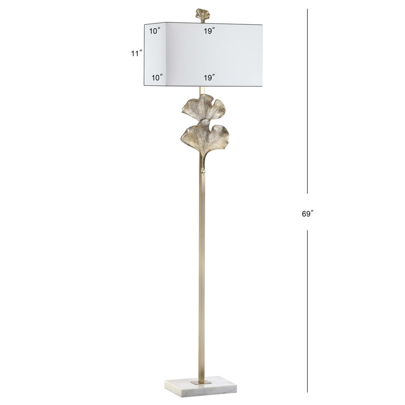 Lampe sur pied 69 po ginkgo leaf Raziel