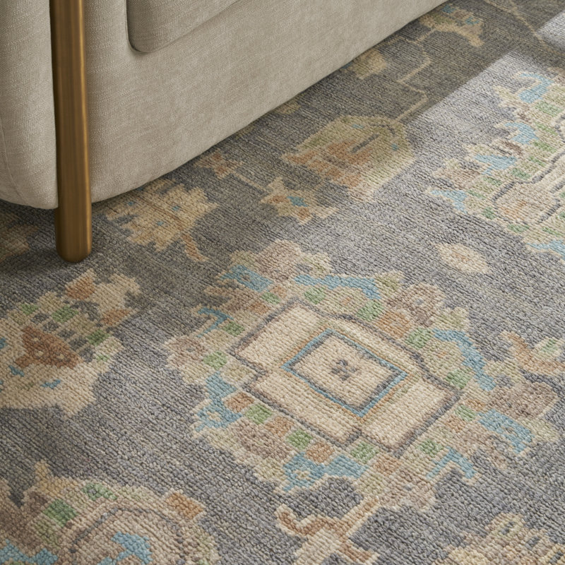 Nourison Odessa 7'9" x 9'9" Grey Multicolor Vintage Indoor Rug, Rectangle 7'9" x 9'9", Gray