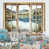 Toile avec cadre flottant or
