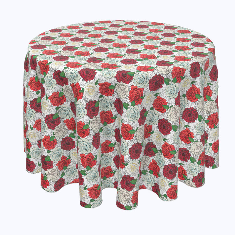 Rose Sketches Tablecloth, 60" x 60"