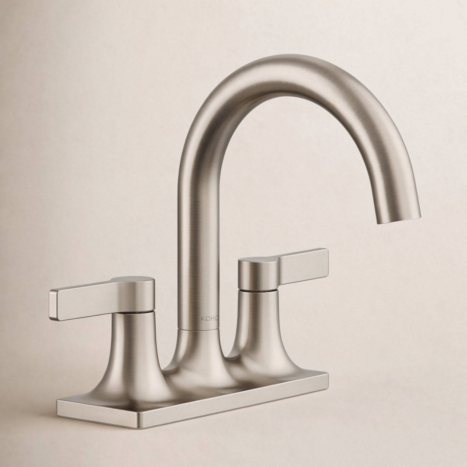 Venza 4" Centerset Bathroom Sink Faucet, Vibrant Brushed Nickel