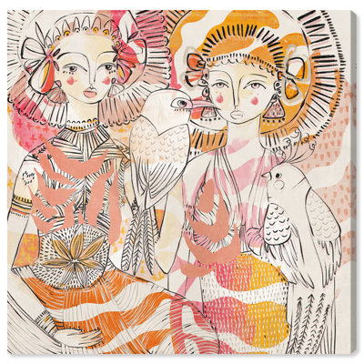 «Friends Friends», art mural boho par Art Remedy