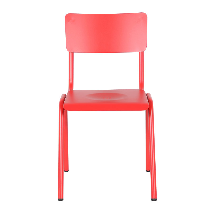 Chaise d'appoint empilable pour patio, Rouge givré