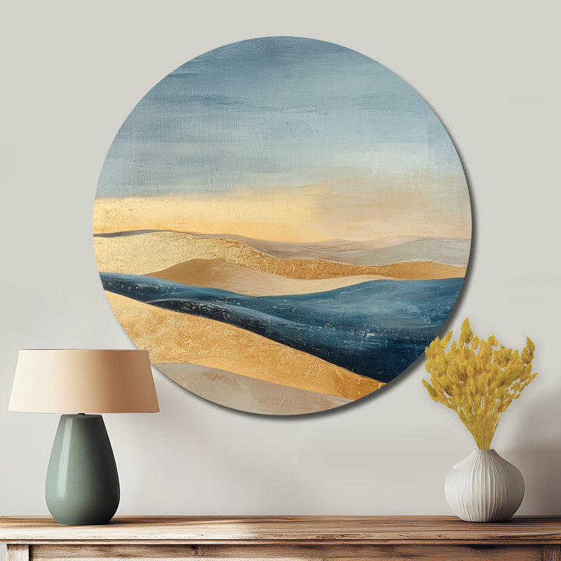 Dunes du désert doré - Décoration murale en métal représentant un paysage, H 29 po x l 29 po