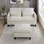 Repose-pieds rembourré en tissu de salon 1pc Modern