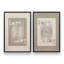 Ensemble de 2 reproductions sur toile de cartes Beige-866445172-866445175