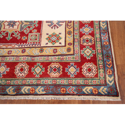 Handmade Wool Kazak Oriental Rug 5x7