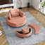 Fauteuil demi-tonneau avec repose-pieds avec rangement-114374391