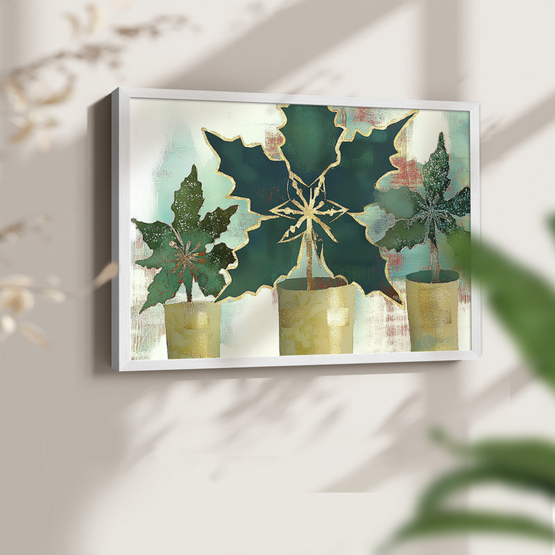 Chirstmas Art-CCLXXX -Framed Print - Restickable, H 22 po x l 28 po, Blanc