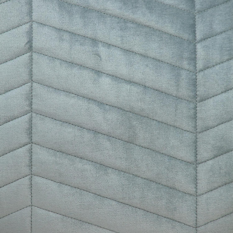 Coussin lombaire noir en velours matelassé Zig Zag, Gris