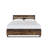 Juvanth Rustic Oak & Black Finish E.  Bed With Storage